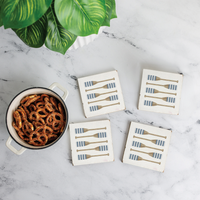 Striped Oars Coaster Set