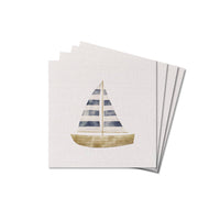 Watercolor Sailboat Coaster Set