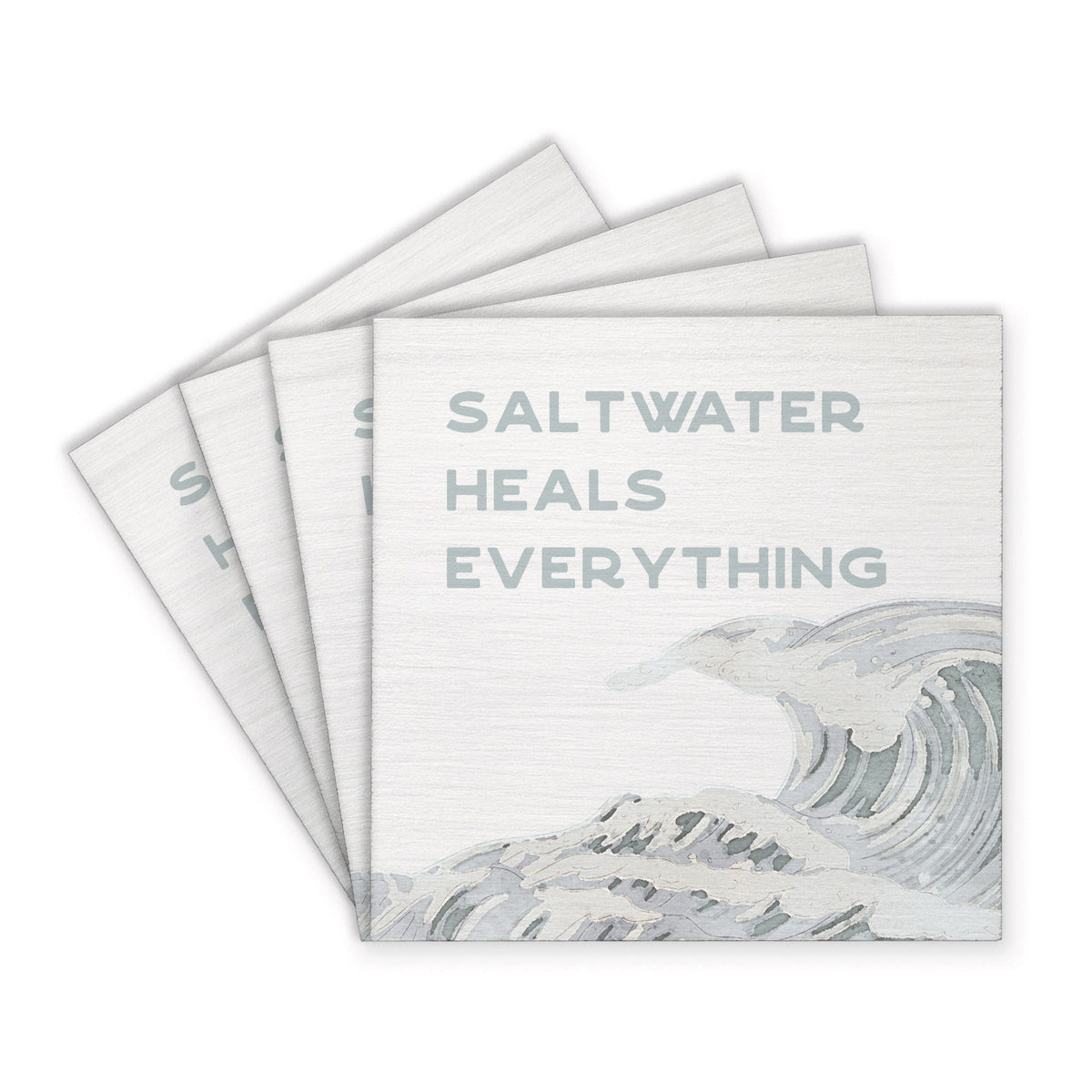 Saltwater Heals Everything Coaster Set