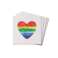 Rainbow Heart Coaster Set