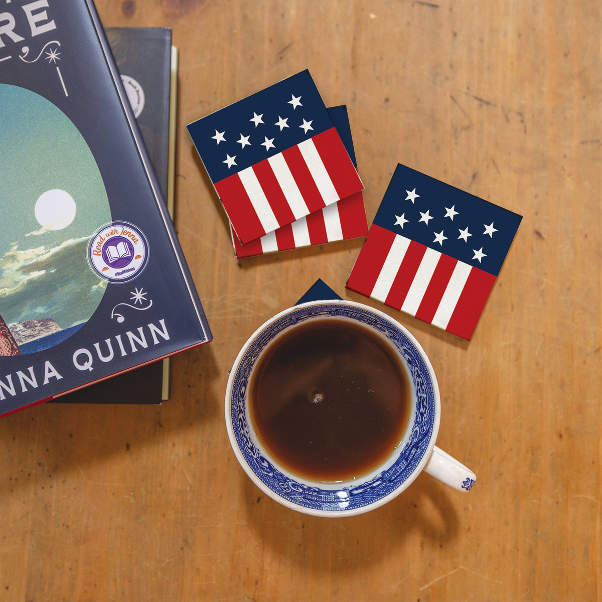 Americana Rustic Marlin Coaster Set