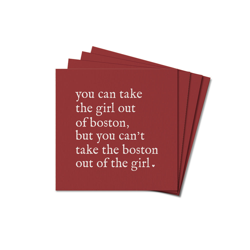 Can't Take The Girl Out Of Boston Coaster Set