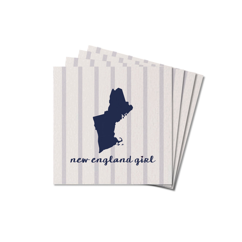 New Engand Girl Silhouette Coaster Set