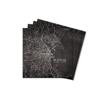 Charcoal Boston City Grid Coaster Set