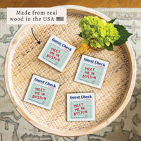 Boston Guest Check Coaster Set