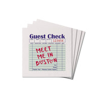 Guest Check Meet me in Boston Coaster Set
