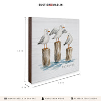 Gull Trio Personalized Coaster Set