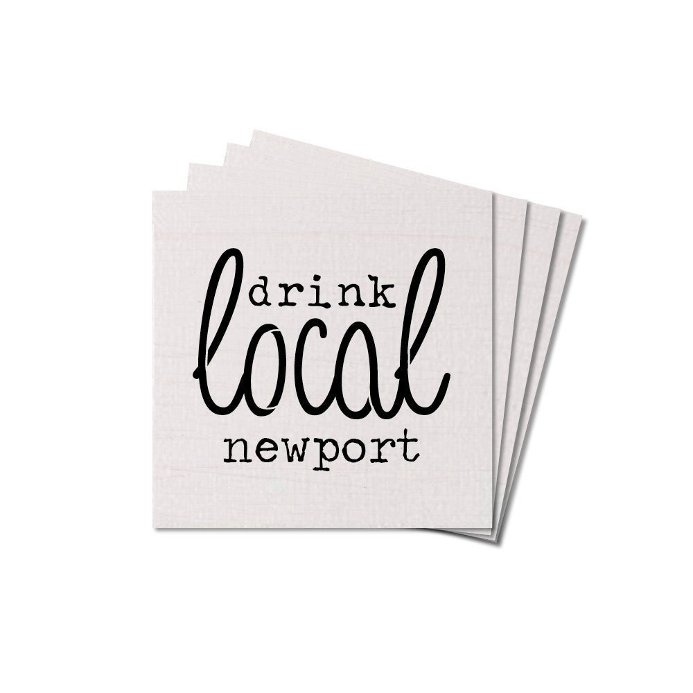 Drink Local Personalized Coaster Set