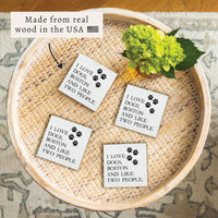 I Love Dogs Personalized Coaster Set