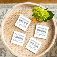 What Happens Here Personalized Coaster Set