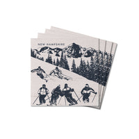 Retro Ski Run Personalized Coaster Set