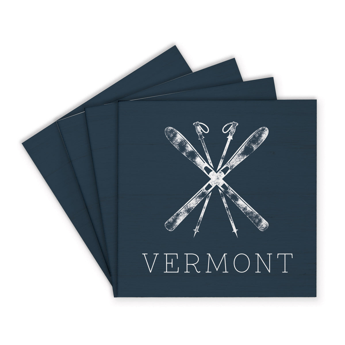 Skis Personalized Coaster Set