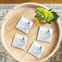 Save The Ales Personalized Coaster Set
