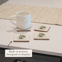 Watercolor Oysters Personalized Coaster Set