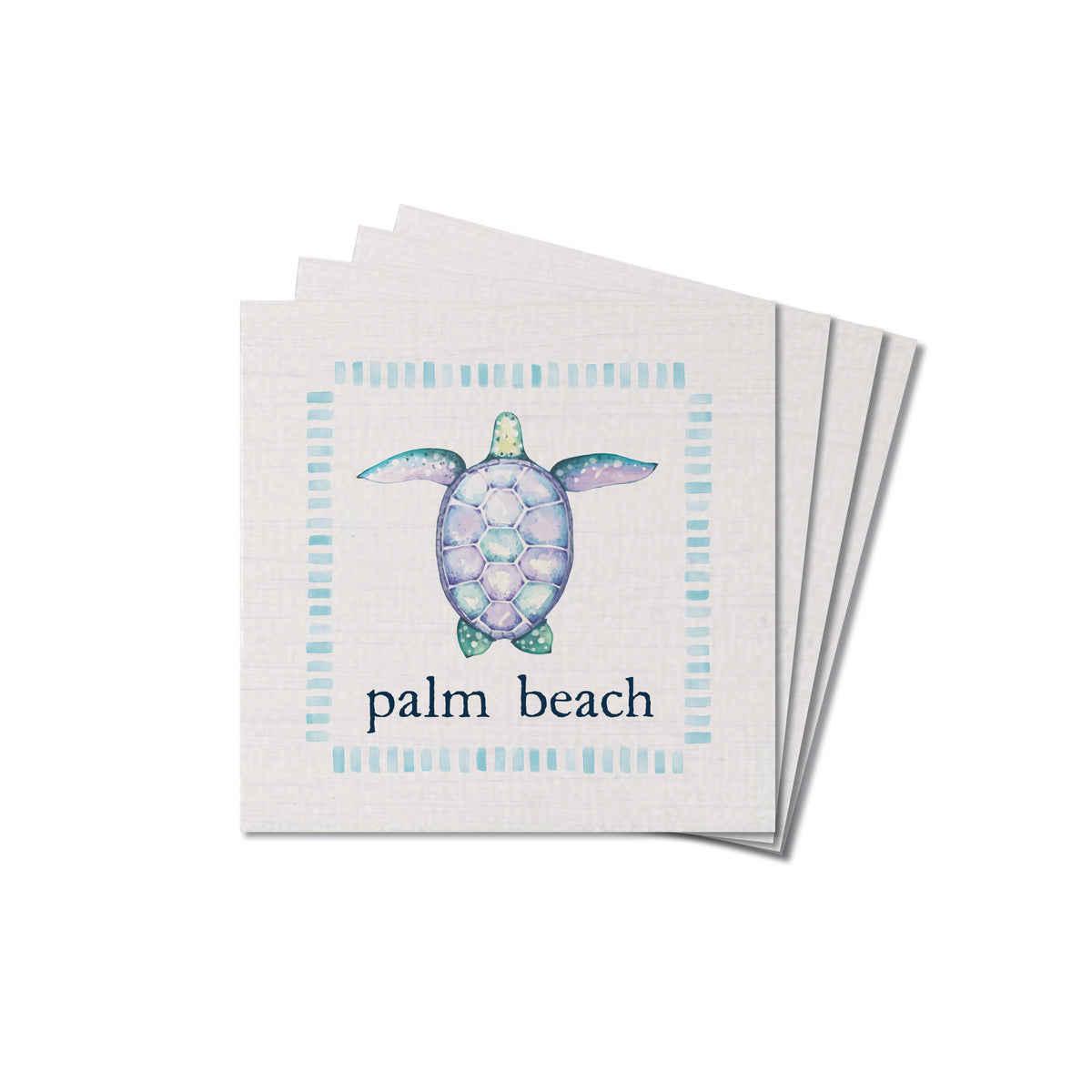 Sea Turtle Personalized Coaster Set