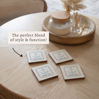 Anchor Personalized Coaster Set