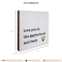Love You To Rainbow Heart Personalized Coaster Set