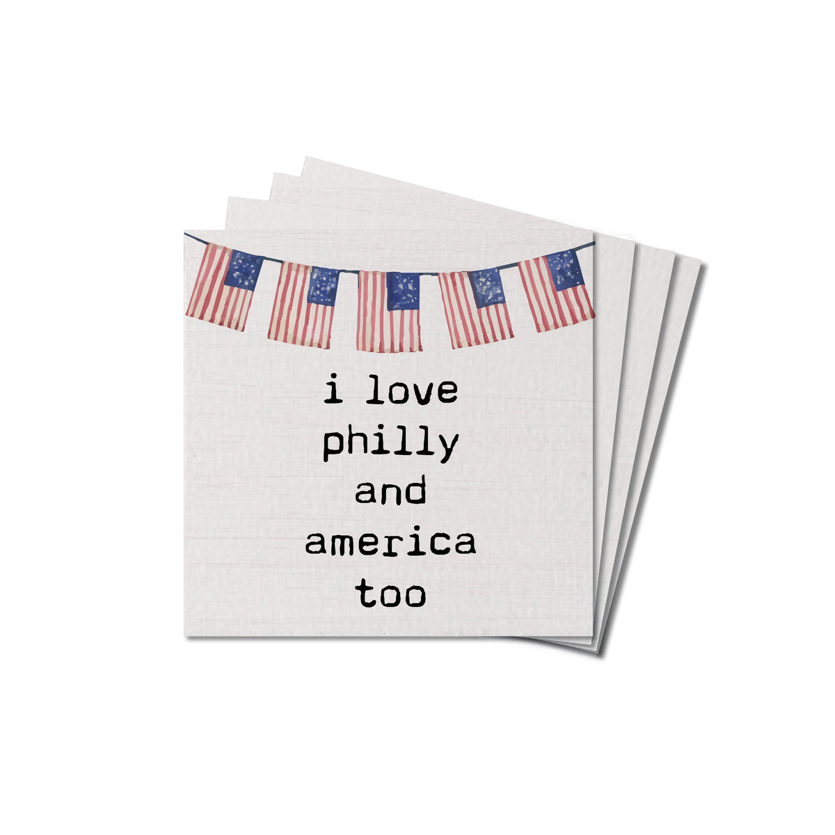 I Love America Too Personalized Coaster Set