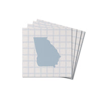 State Gingham Personalized Coaster Set