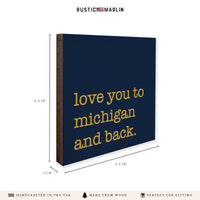 Love You To Navy & Gold  Personalized Coaster Set