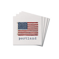 American Vintage Flag  Personalized Coaster Set