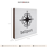 Nautical Compass Personalized Coaster Set