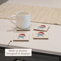 Santa Starfish Coaster Set