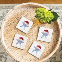 Santa Starfish Coaster Set