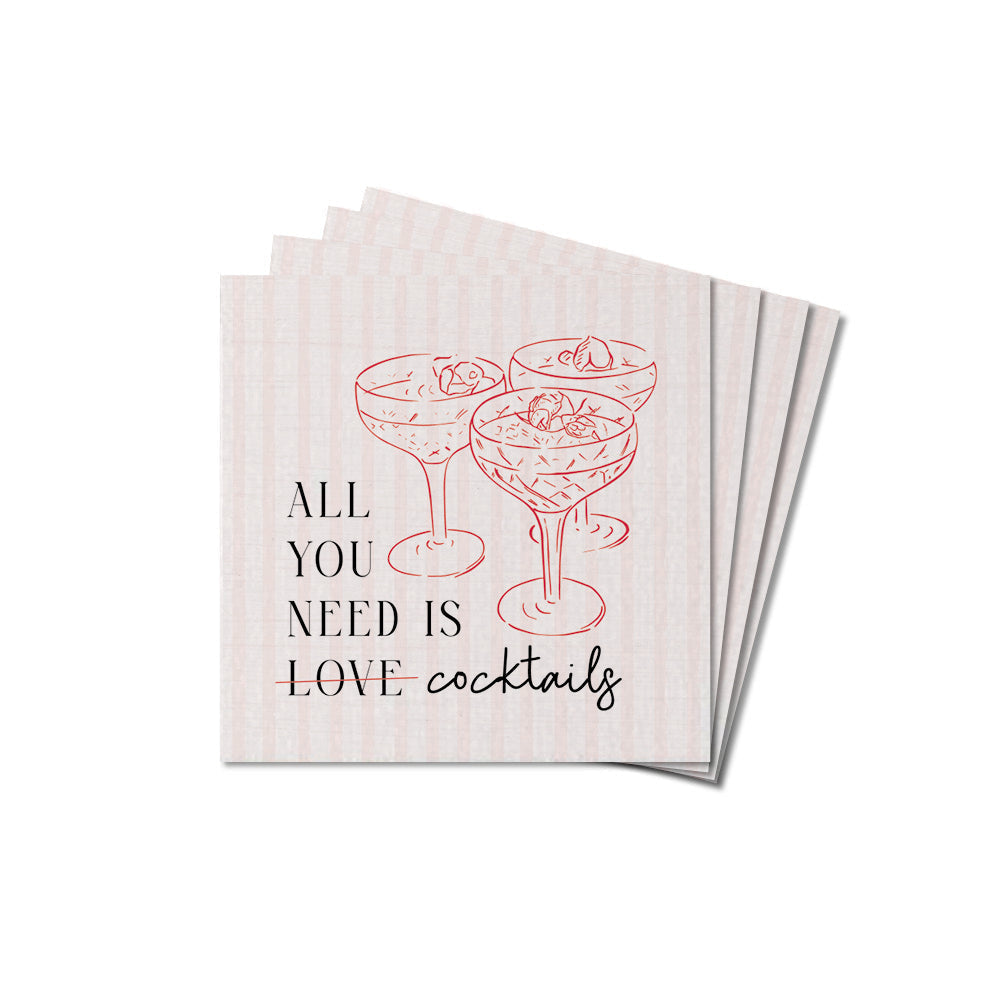 All You Need Is Cocktails Coaster Set