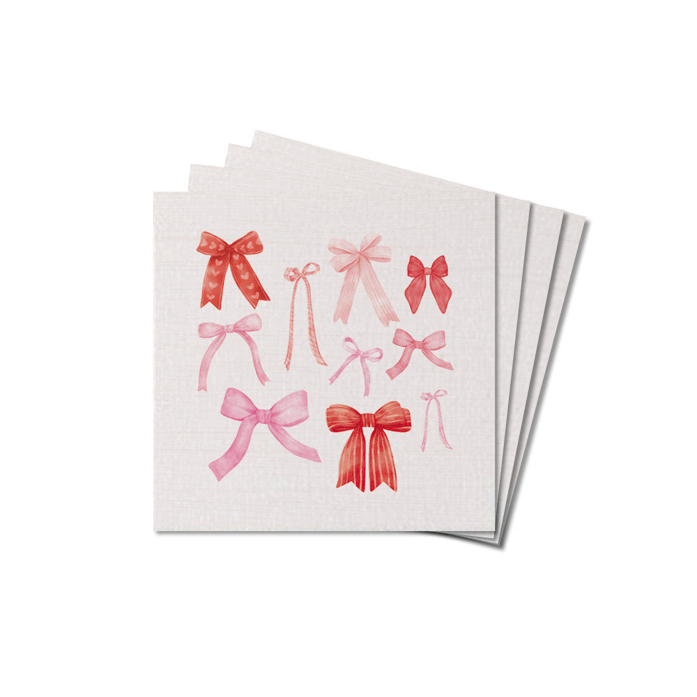 Watercolor Bows Coaster Set