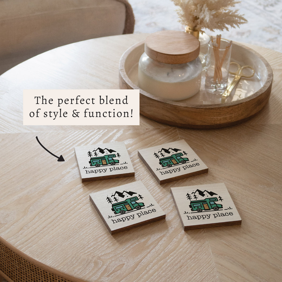 Happy Place RV Mountain Coaster Set
