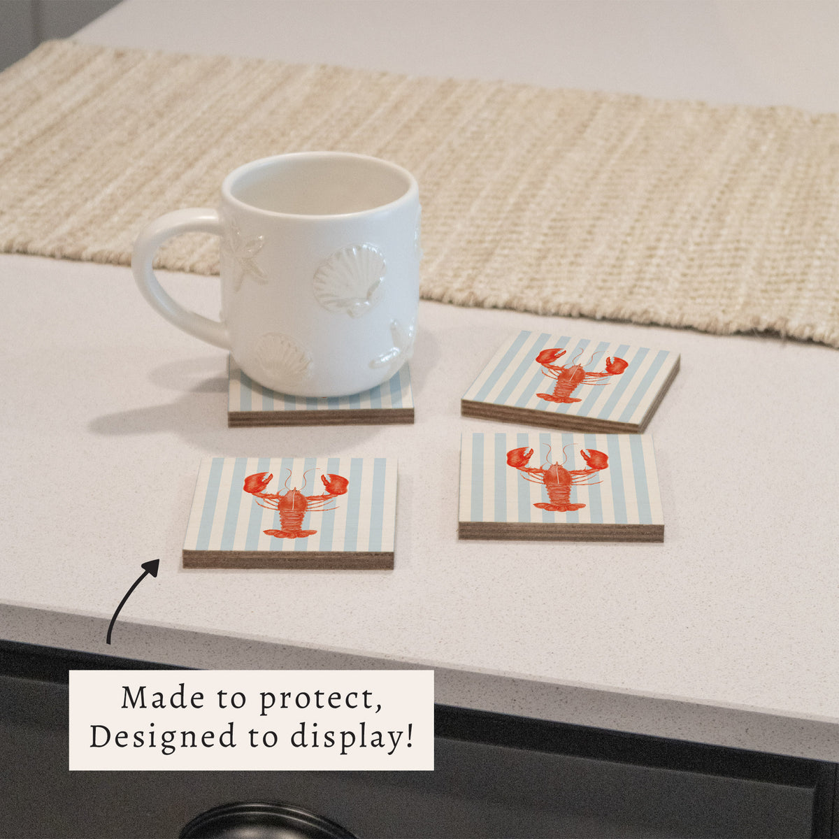 Seaside Lobster Coaster Set