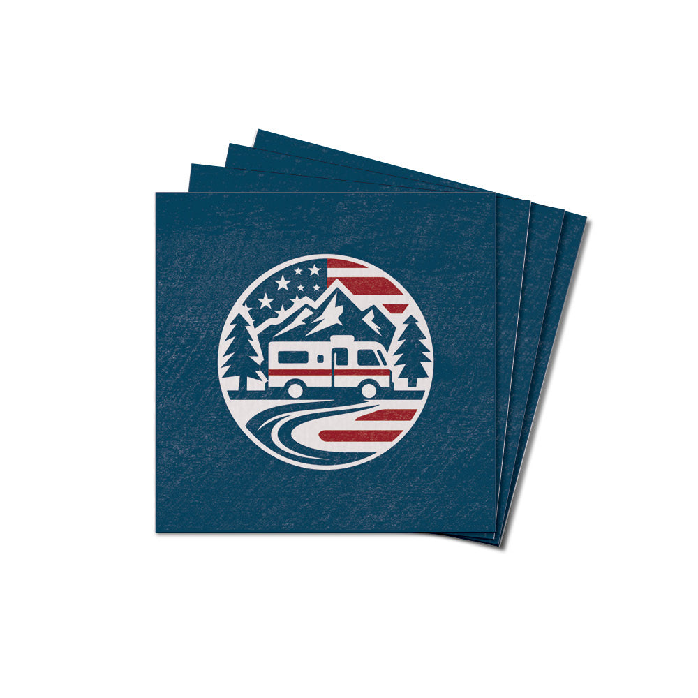 Patriotic Camper Coaster Set