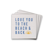 Love You To The Beach Sunset Coaster