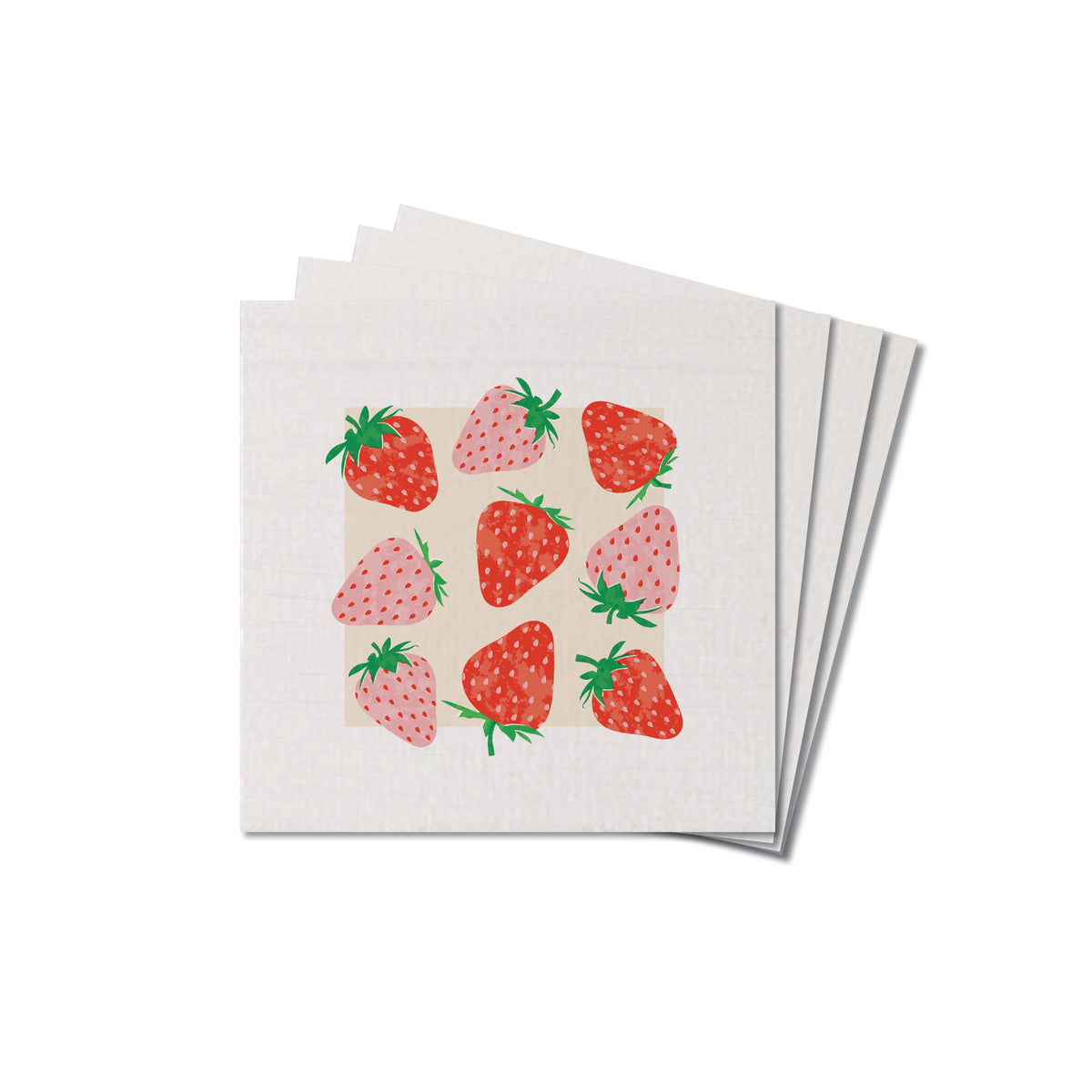Strawberries Coaster Set