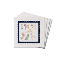 Pastel Color Dogs Coaster Set