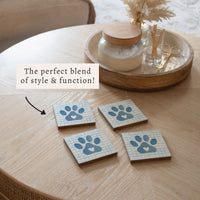 Paw Heart Coaster Set