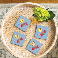 Dogs Relaxing On Beach Coaster Set