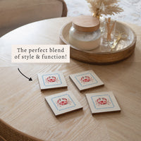 Stitched Crab Coaster Set