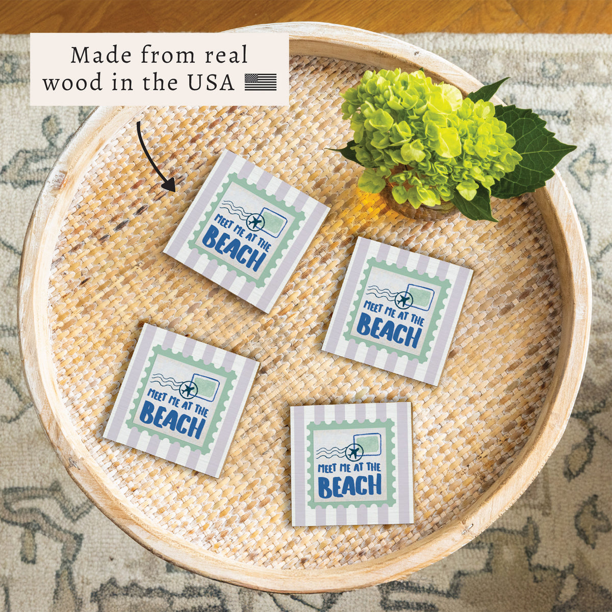 Meet Me At The Beach Stamp Coaster Set