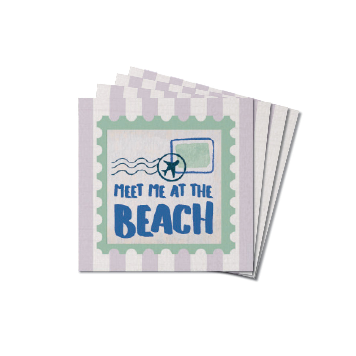 Meet Me At The Beach Stamp Coaster Set