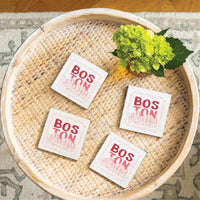 Boston Pink Coaster Set