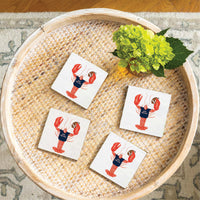 New England Football Lobster Coaster Set