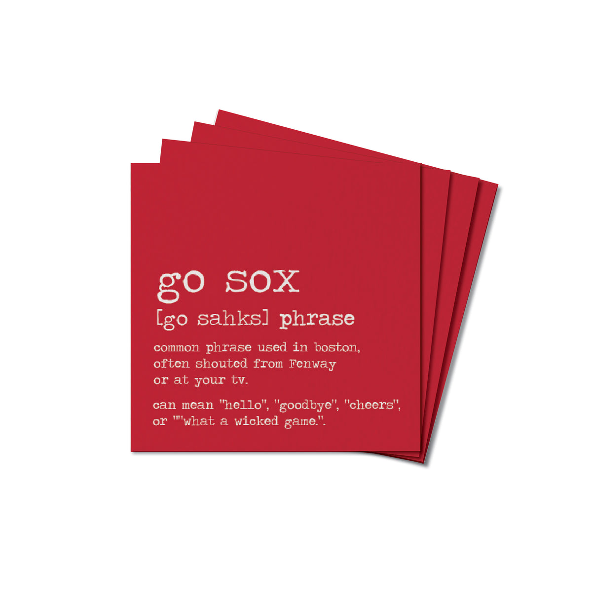 Boston Go Sox Definition Coaster Set