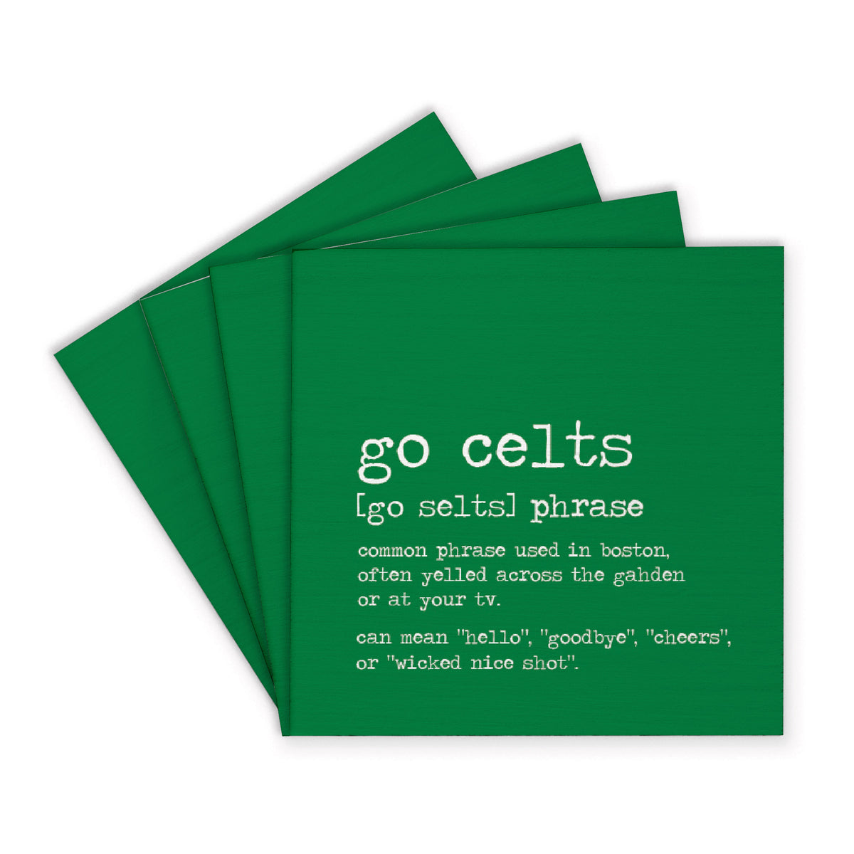 Boston Go Celts Definition Coaster Set