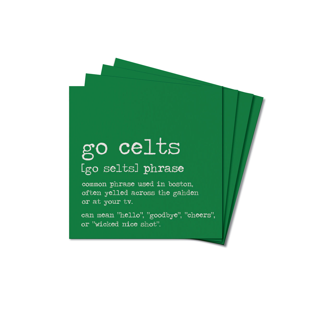 Boston Go Celts Definition Coaster Set