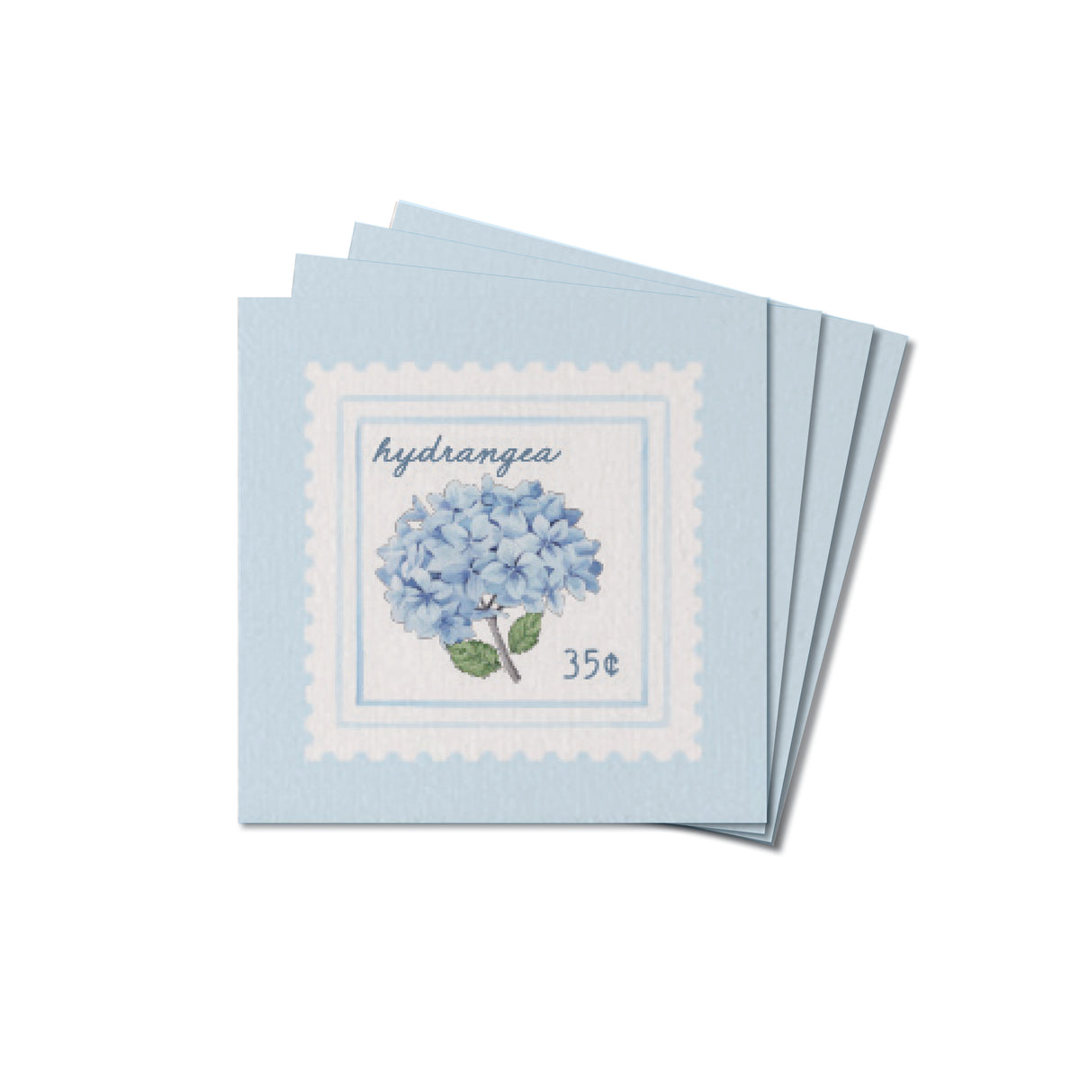 Hydrangea Stamp Coaster Set
