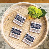 Philly Birthplace Of America Checkered Coaster Set