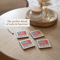 Philly America 250 Flag Coaster Set