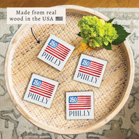 Philly America 250 Flag Coaster Set